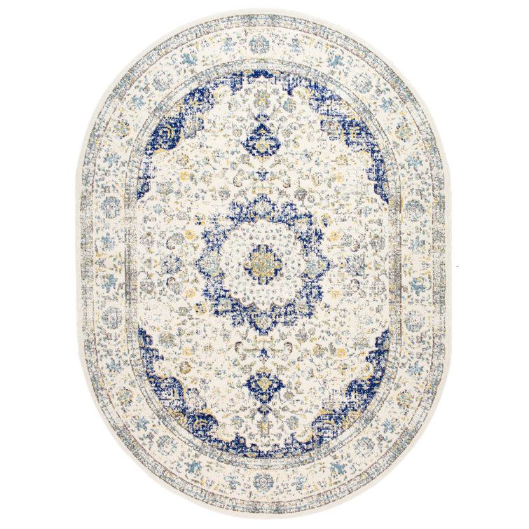 Juliea Distressed Medallion Oriental Power Loom Performance Rug