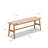 Woven Design Natural Oak Wood Dining Bench Bed Bench For Dining Room, Bedroom, Bathroom-1132521328