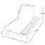 Chaise longue en bois au fini brun, coussins crème de 5 cm d'épaisseur, 4 positions inclinables pour une utilisation au bord de la piscine et à l'extérieur.