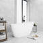 Baignoire de trempage autoportante en acrylique blanc lustré 59 po x 31 po