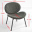 Chaise coquille moderne de style Mid-Century avec cuir noir et finition noyer, offrant style et confort