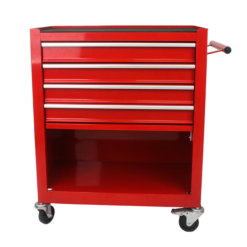 Chariot à outils multifonctionnel avec 4 roulettes, Red