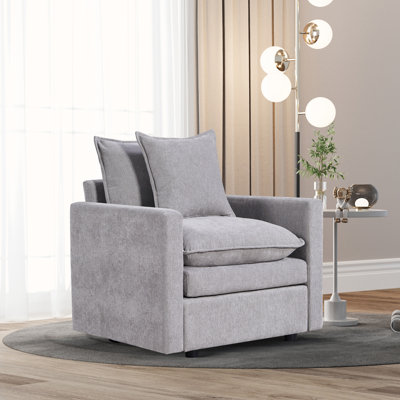 Chenille Fabric Living Room Armchair