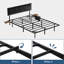 Aether Upholstered Floating Bed Frame with Charging Shelves & Lighting, Metal Platform, No Box Spring Needed-1975620331