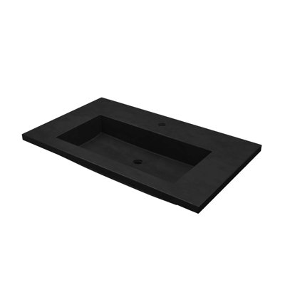 Plateau de meuble-lavabo en béton avec lavabo 36,5 po Capistrano