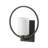 1-Iron circular dimmable glass wall lamp