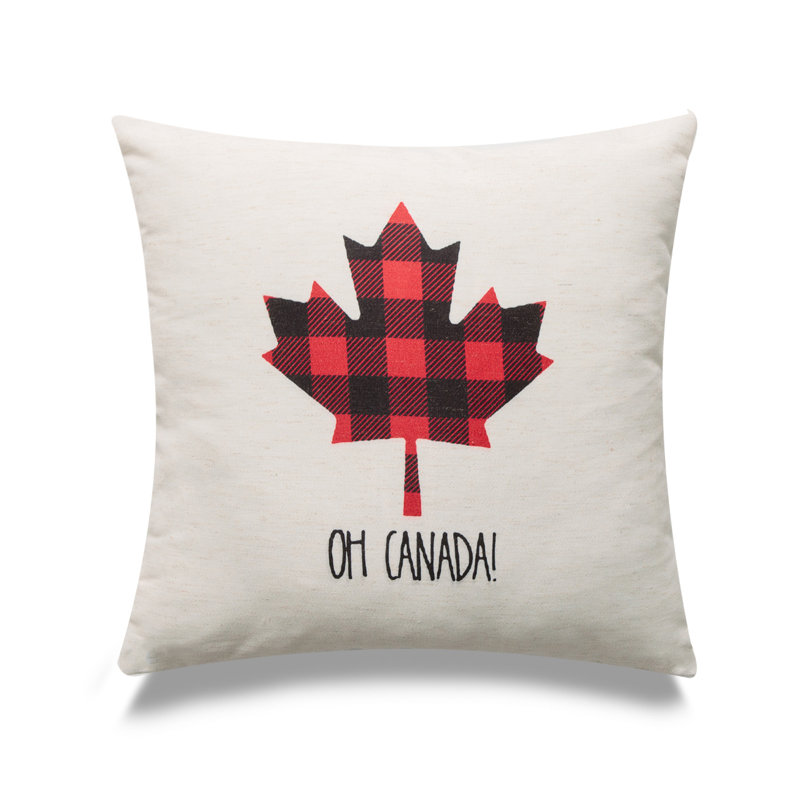 Housse de coussin carré O Canada, Housse de coussin seulement - sans coussin