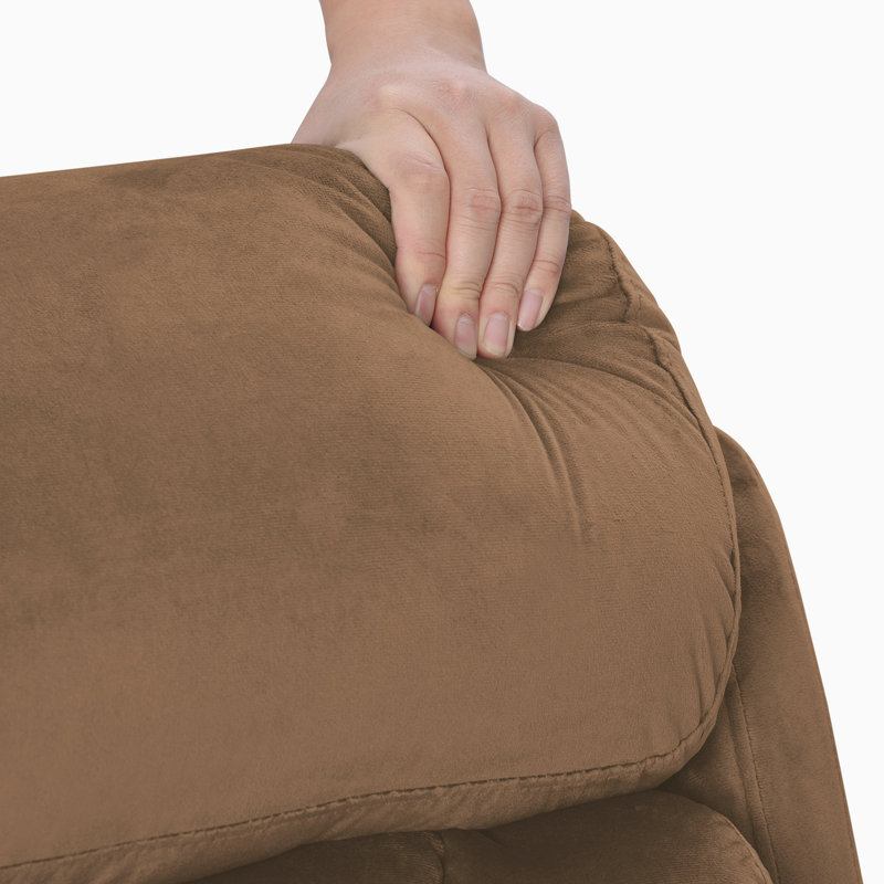 Fauteuil inclinable électrique avec repose-pieds Nicolay, Velours brun
