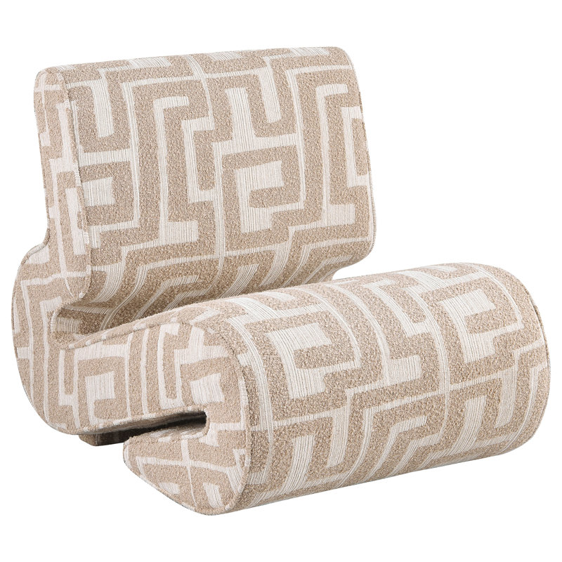 Fauteuil d'appoint géométrique Eimer, Chameau