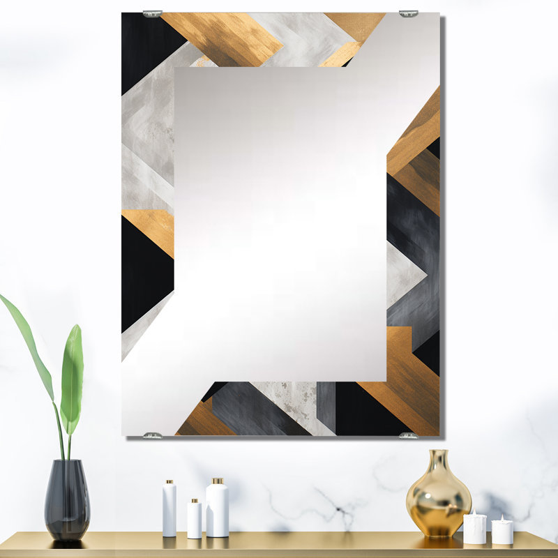 Peitsmeyer - Miroir mural géométrique abstrait MIR134586, 40 po x 30 po