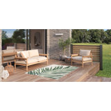 Alya Floral Shag Indoor / Outdoor Area Rug