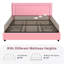 Lit double avec tiroirs de rangement Lit plateforme tapissier réglable-100041929-88284569