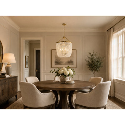 Coastal 6-Light Glass Bead Chandelier 