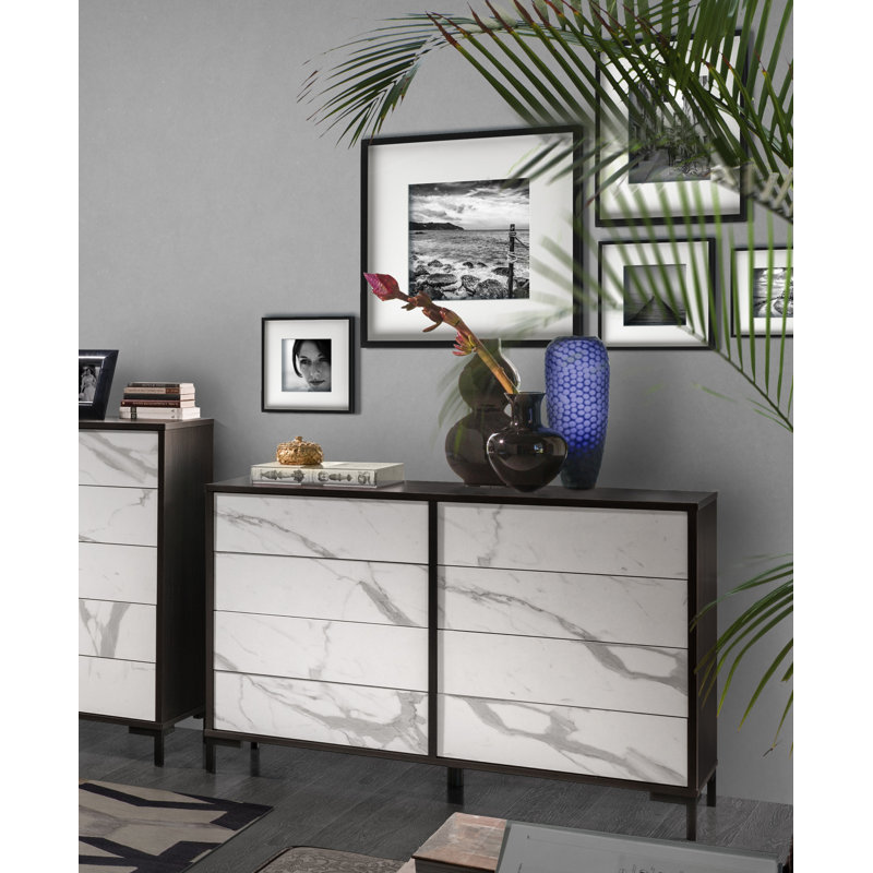 Seicento 140cm W 8 - Drawer Chest of Drawers