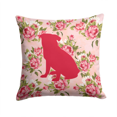  Coussin décoratif à motif floral roses roses 14 "Pug Shabby Elegance