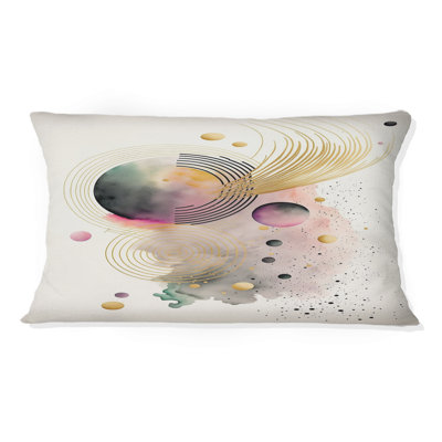 Coussin décoratif coloré à imprimé géométrique abstrait I