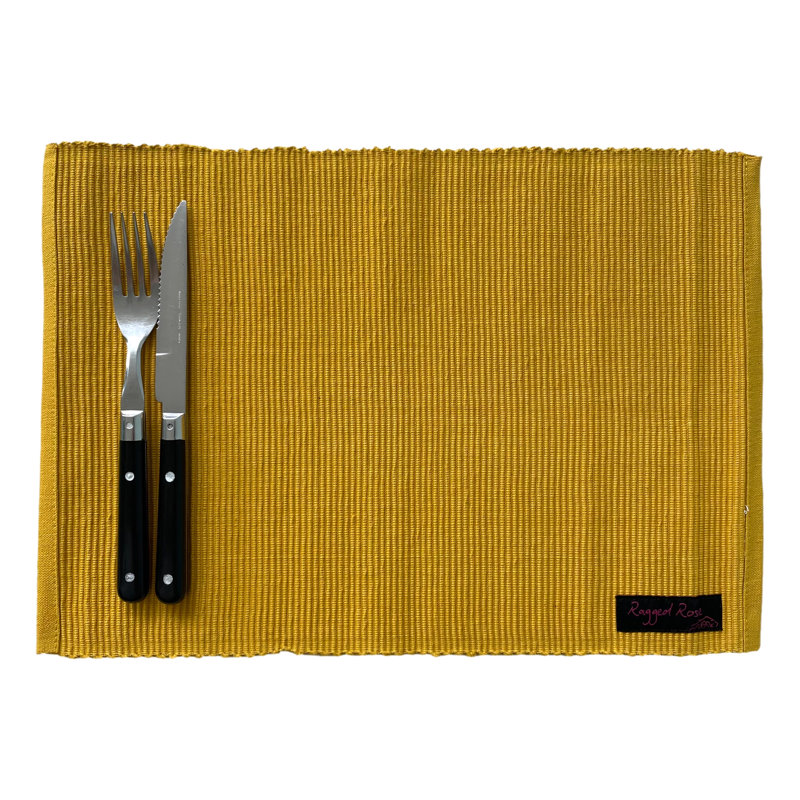 Ribby Cotton Placemat, Gold