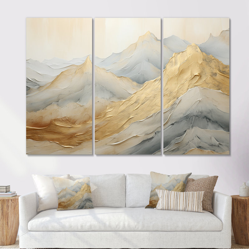 Ensemble de décoration murale Alpine Mountain Harmony, Toile tendue, H 40 po x l 60 po x P 1 po