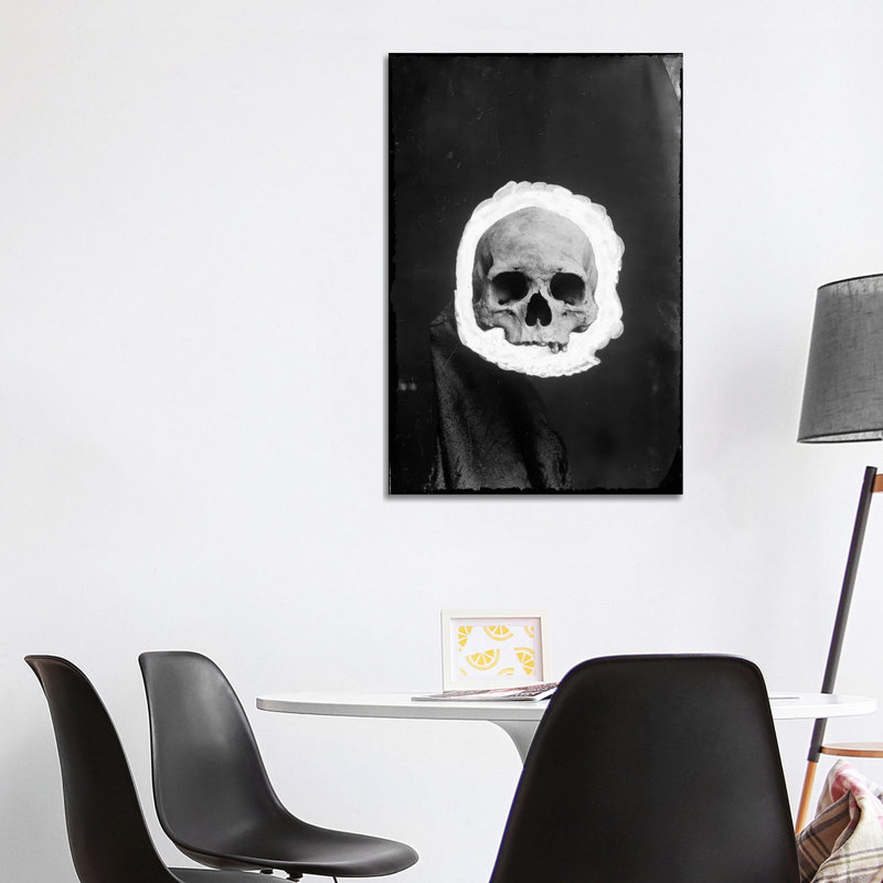 Skeleton 1 Piece Wrapped Canvas Wall Art, 20.32 cm H x 30.48 cm W