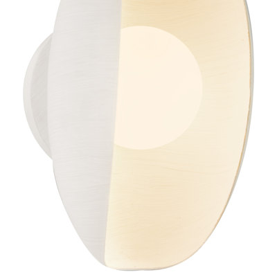 Cortez 5-in Antique White dimmable LED Wall/Vanity Light
