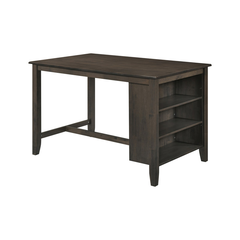 Table de îlot de cuisine avec rangement à 3 niveaux Bellea Vita, Gris