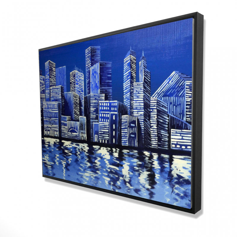 Blue Skyline Print On Canvas