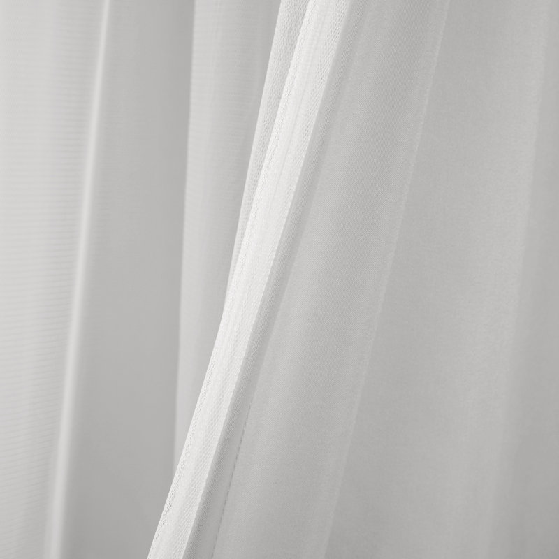 Dylin Flower Embroidery Window Curtain Panel, Light Gray