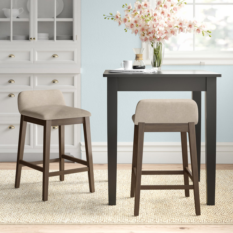Tabouret de bar et de comptoir rembourré Auliffe, Marron foncé, Counter Stool (25" Seat Height)