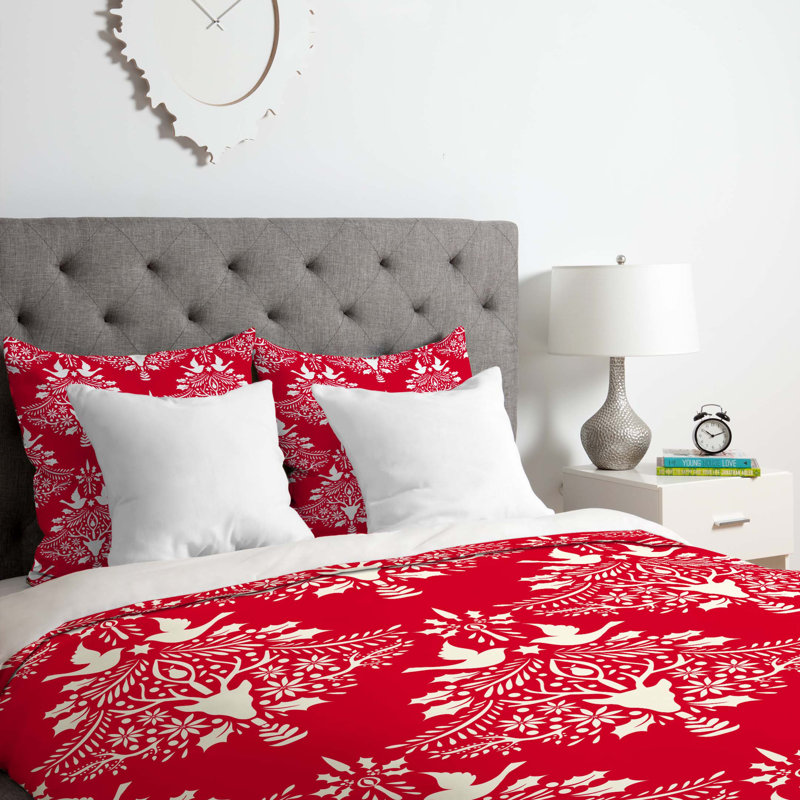 Jacqueline Maldonado Polyester Floral Duvet Cover, King Duvet Cover + 2 King Shams