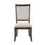 Ensemble de chaises d'appoint traditionnelles 2 pièces, siège rembourré en bois Traditional