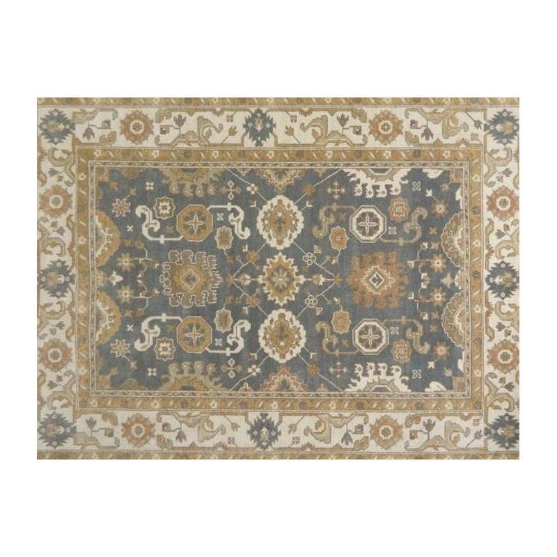 Tapis en laine Oushak bleu clair 12 x 15 bleu clair # B-75779