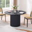 Table de salle à manger extensible moderne, table de cuisine extensible noire