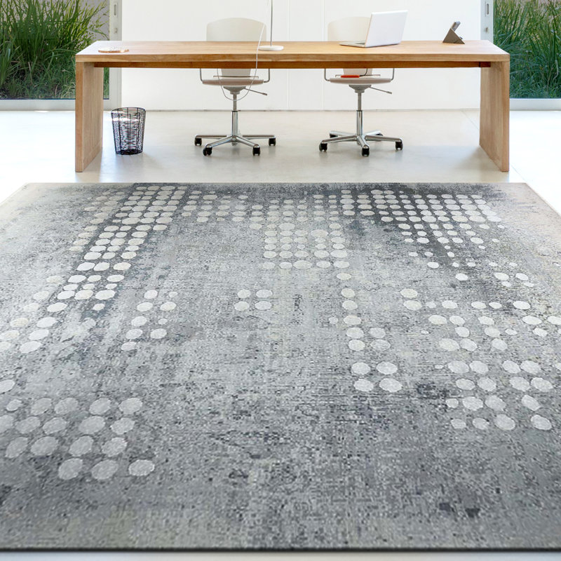 Polka Dots Area Rug, Rectangle 9' x 12'