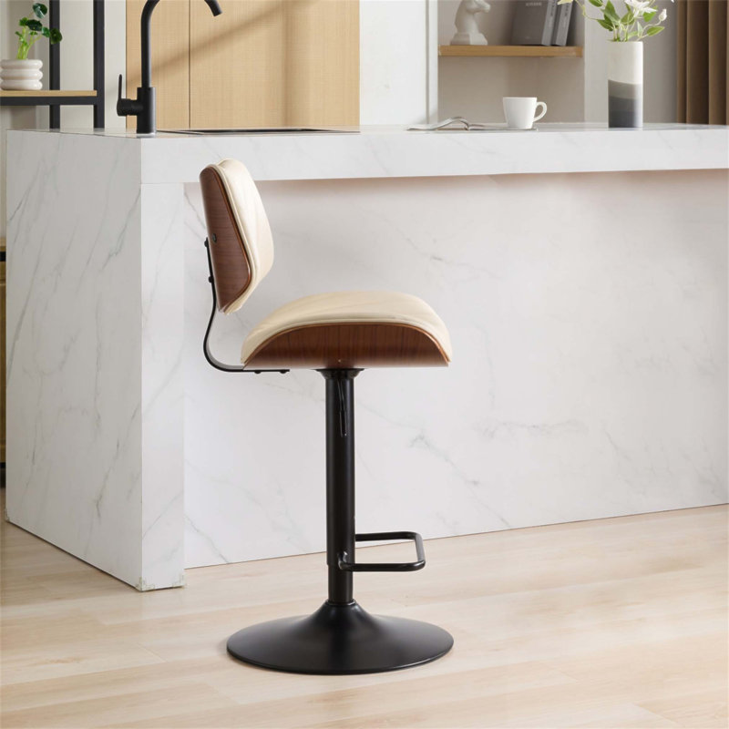Tabourets de bar Bentwood, Beige