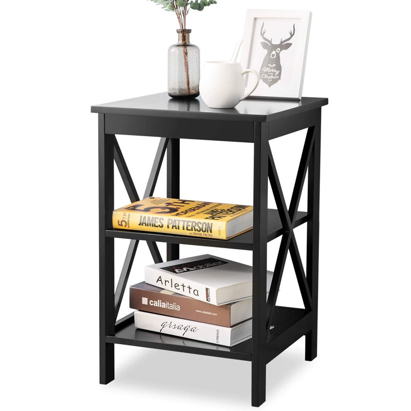 Hogue 40 cm W Bedside Table, Black