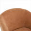 Fauteuil d'appoint Mid-Century chaud et chaleureux, pieds en bois massif revêtus de tissu doux