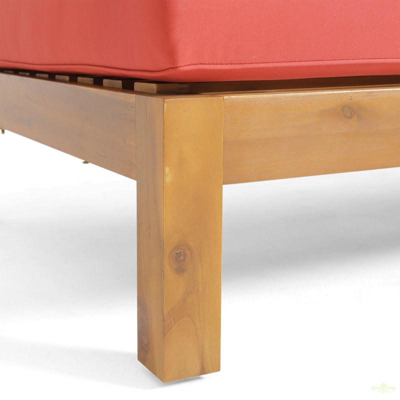 X-BACK RIGHT CORNER BENCH, Red/Brown