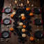 Décoration d'Halloween sur le thème sombre, feuille d'érable artificielle, tenture murale pour l'Action de grâce, feuille d'érable artificielle avec osier noir