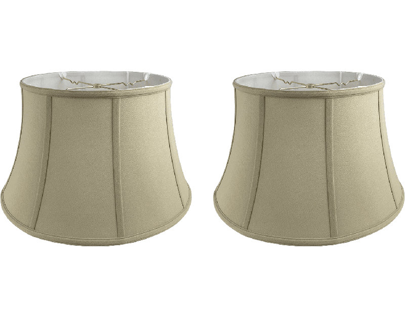 Royal Designs, Inc. BSO-711-19LNBG-2, abat-jour de base en forme de cloche en forme de cloche, 13 x 19 x 11,25, lin beige, paquet de 2