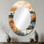 Earth Tones Minimalisme Explosion Landscape II - Miroir mural ovale moderne orange-955188505