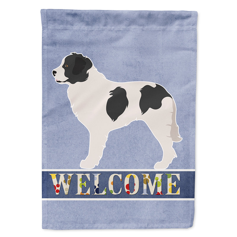 Polyester 2 côtés 40 x 28 po welcome drapeau maison, Landseer