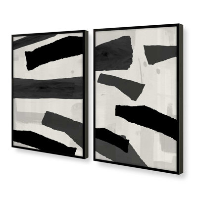 Sable Layers, ensemble de 2 reproductions sur papier mat d'archives dans un cadre
