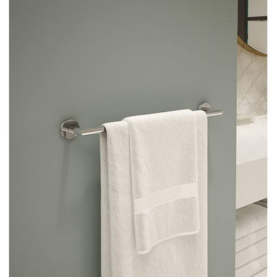 Porte-serviettes de salle de bain mural moderne 24 po au fini nickel brossé