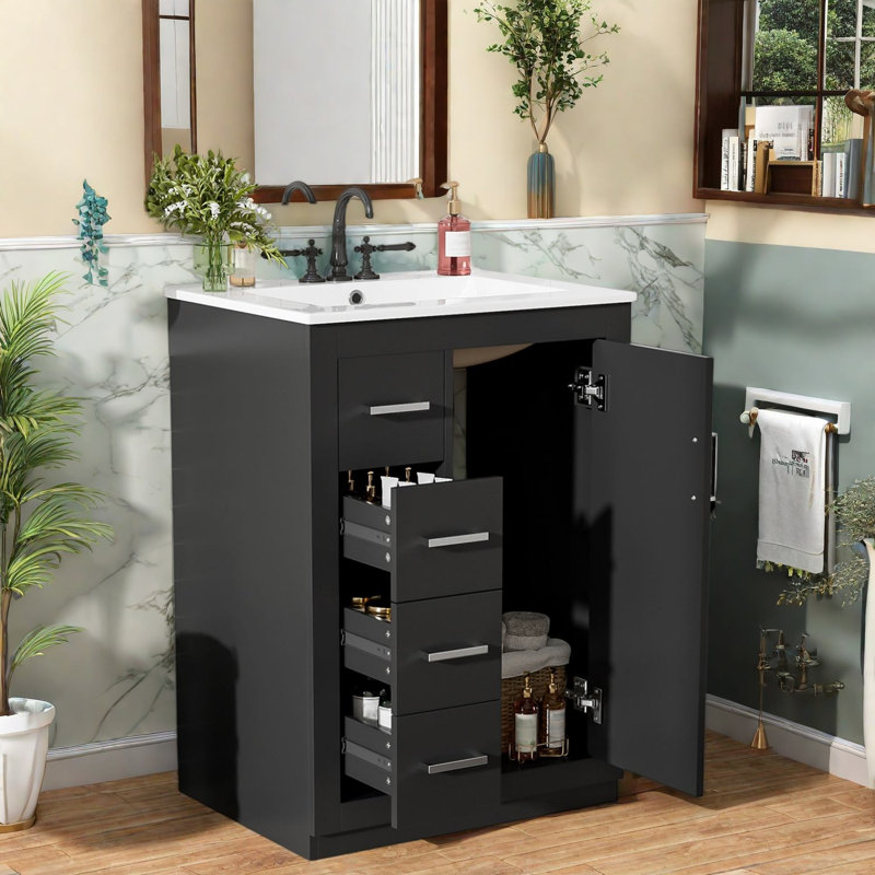 Meuble-lavabo moderne de 24 po (doit inclure le meuble-lavabo et le lavabo)