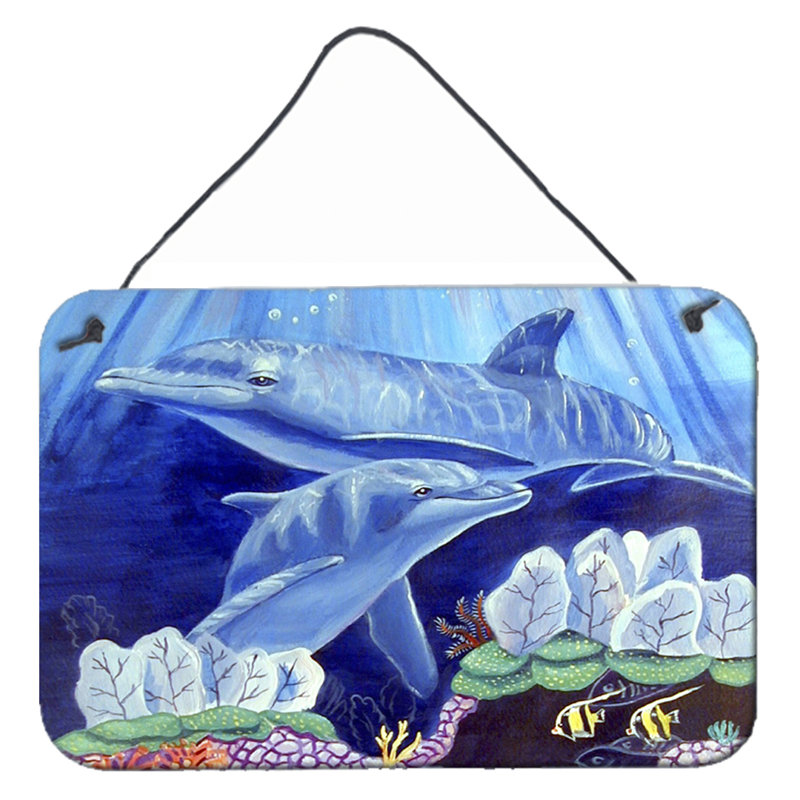 « dauphin under the sea » par lyn cook, reproduction de peinture sur plaque