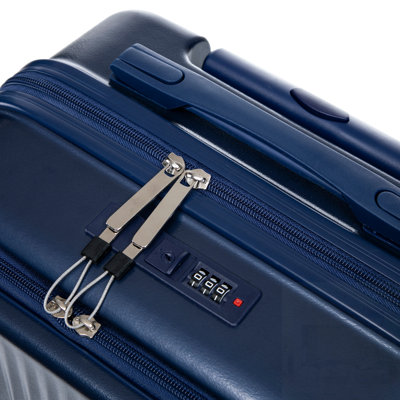 Durable ABS Spinner Wheel Luggage Set with Combination Lock and Front Opening