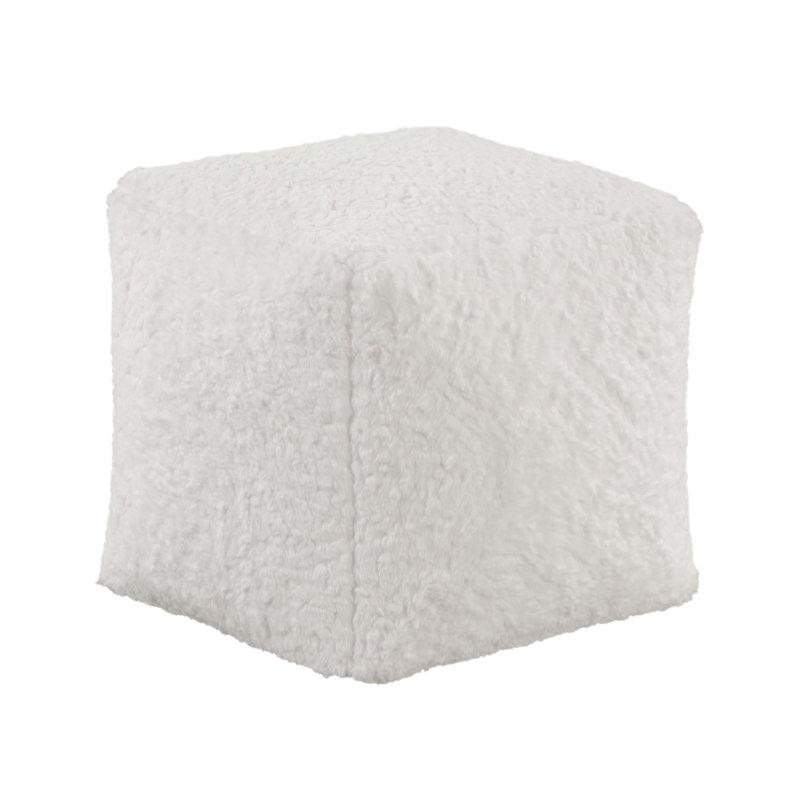 Repose-pieds carré moderne en tissu de fausse fourrure, repose-pieds antidérapant, repose-pieds polyvalent et fauteuil à billes, parfait pour les sièges confortables