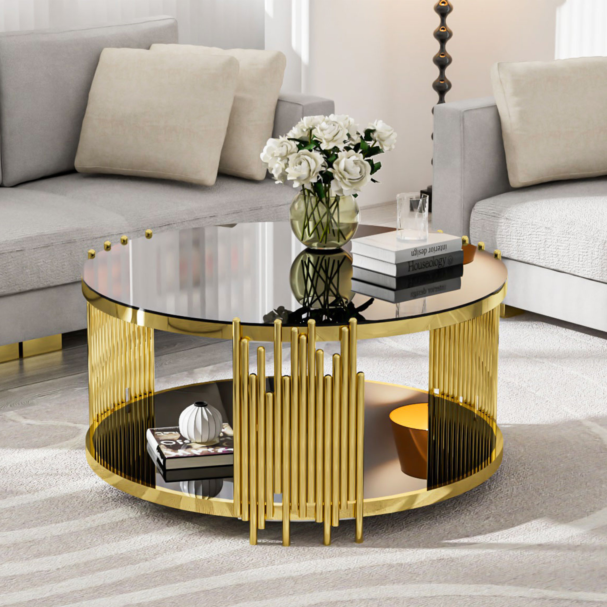 Table basse plateau relevable intégral rectangulaire boston et étagère
