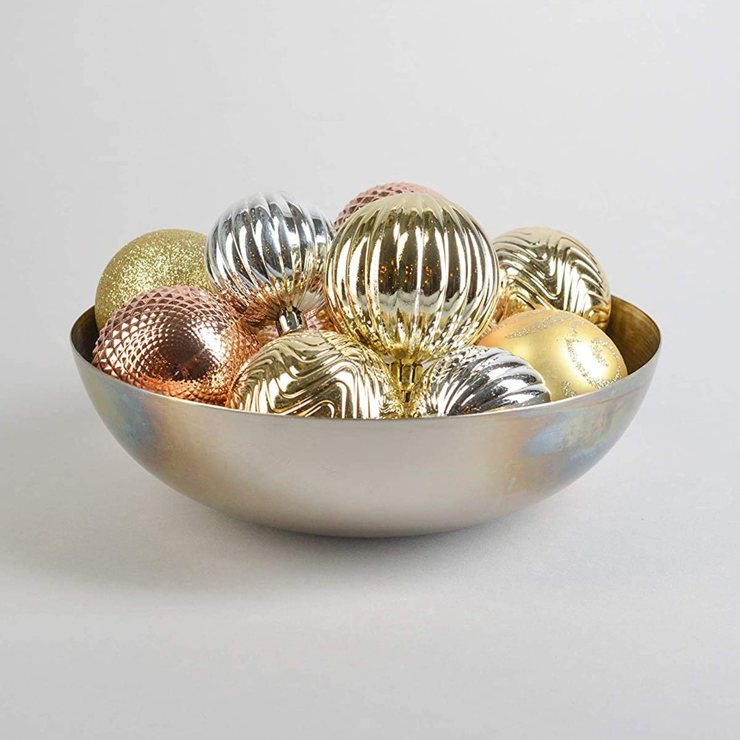 Maia Metal Decorative Bowl in Silver Trinx