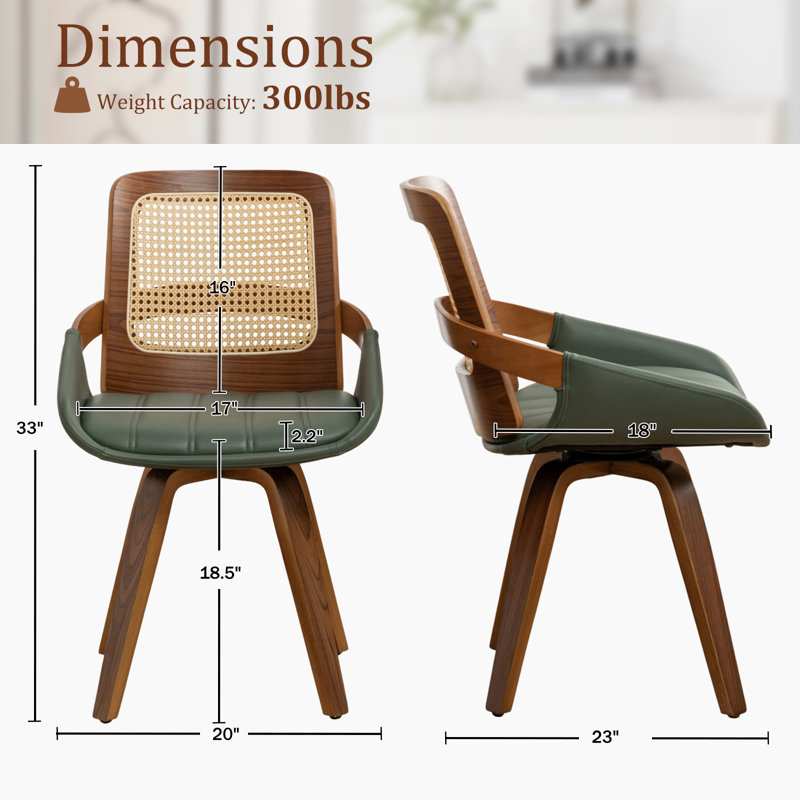 Brinskelle Upholstered Dining Chair, Green